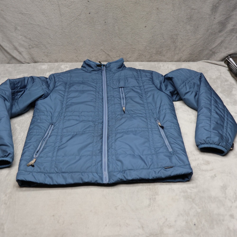 GoLite Jacket Mens Medium Blue Insulated Light Full Zip Quilted Puffer Outdoor